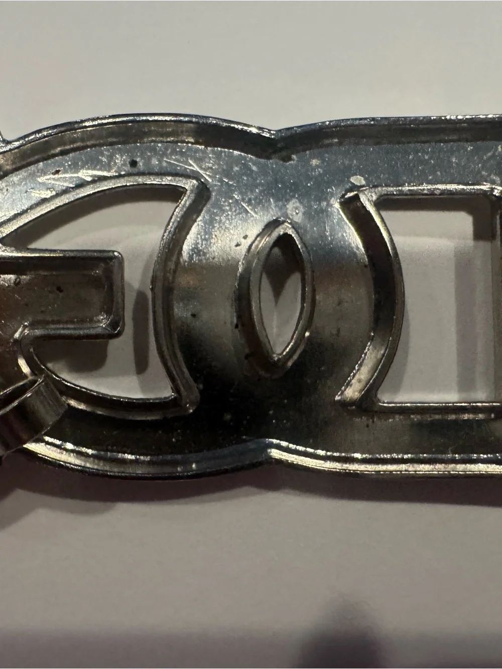 Silver Interlocking DG Logo Belt Buckle - Women